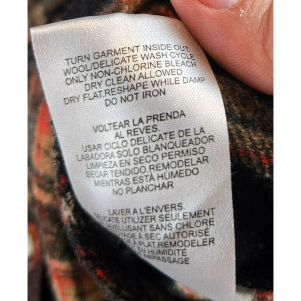 HARRY POTTER Womens Flannel Shirt Shaket Jacket XL Wool Blend HOGWARTS Relaxed - Picture 8 of 9